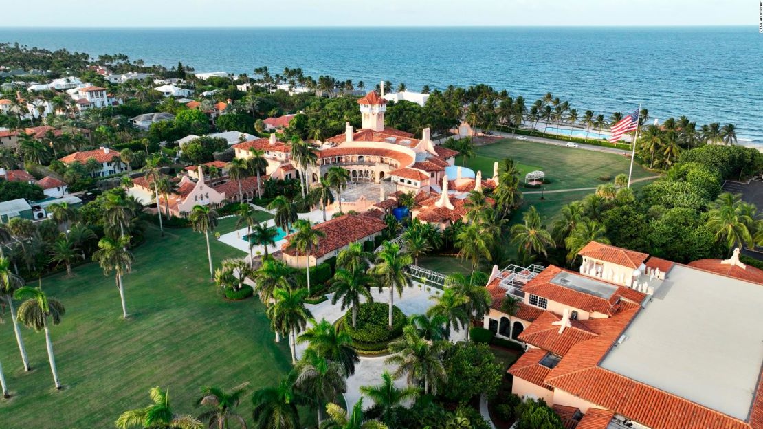 Vista aérea de Mar-a-Lago, propiedad de Trump, en Palm Beach, Florida, el 10 de agosto de 2022.