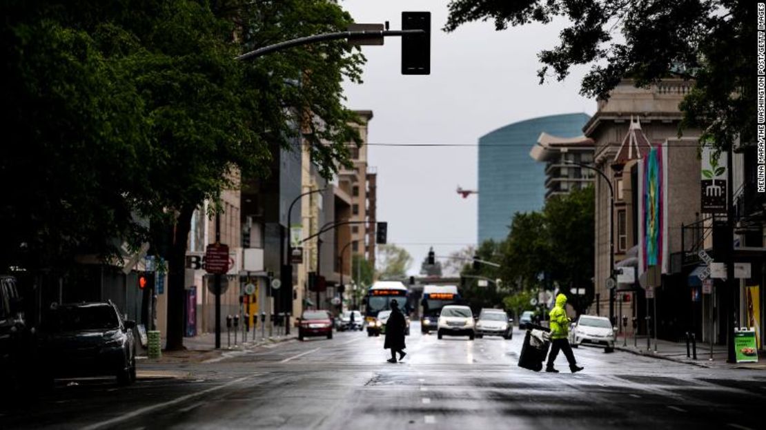 El centro de Sacramento en la actualidad, que se elevó entre 3 y 4 metros tras las históricas inundaciones.