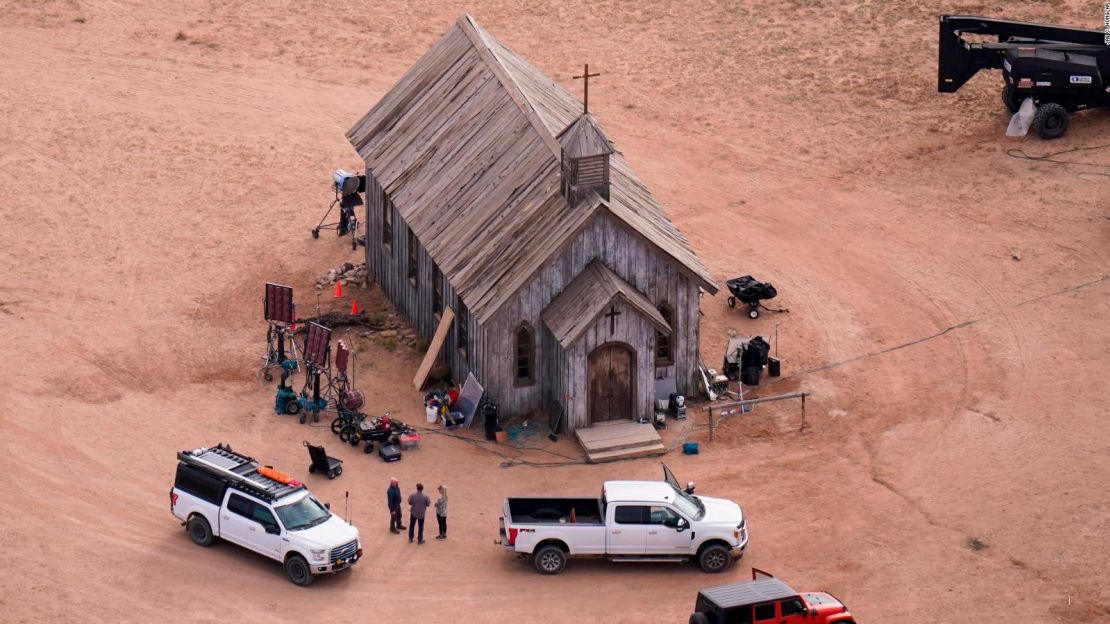 El set de filmación de "Rust".