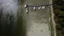 CNNE 1254246 - imagenes de dron muestran el impacto del cambio climatico en el rio danubio