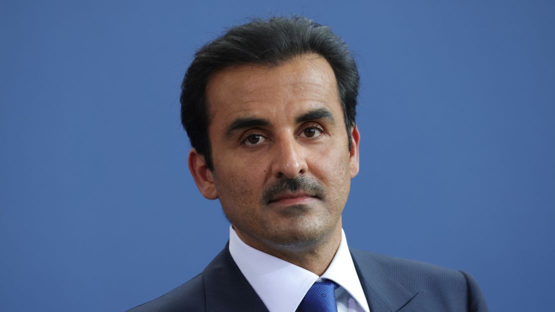 El jeque Tamim bin Hamad al Thani, emir de Qatar, el 20 de mayo de 2022 en Berlín, Alemania.