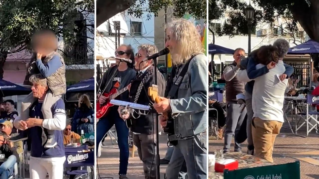 CNNE 1256285 - banda callejera ayuda a un nino perdido y el momento se hace viral