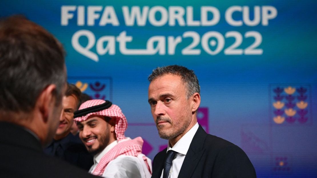 Luis Enrique, director técnico de España, durante el sorteo del Mundial Qatar 2022 el pasado 1 de abril.