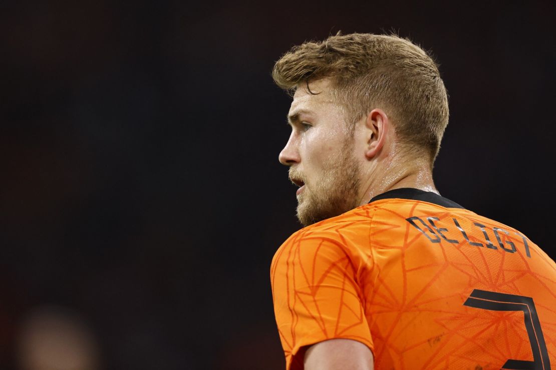 De Ligt en partido con Países Bajos en marzo de 2022.