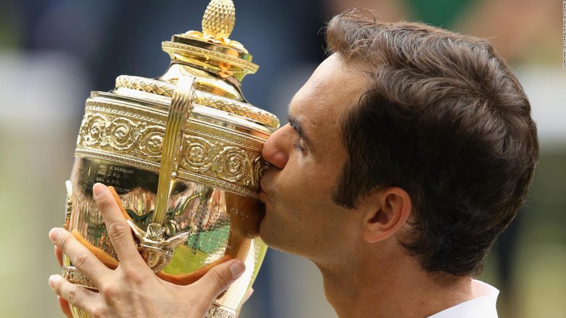 Roger Federer ganó el último de sus títulos de Wimbledon en 2017.