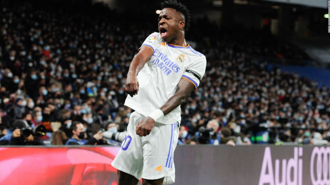 Vinícius Jr. celebra un gol contra el Deportivo Alavés a principios de este año.