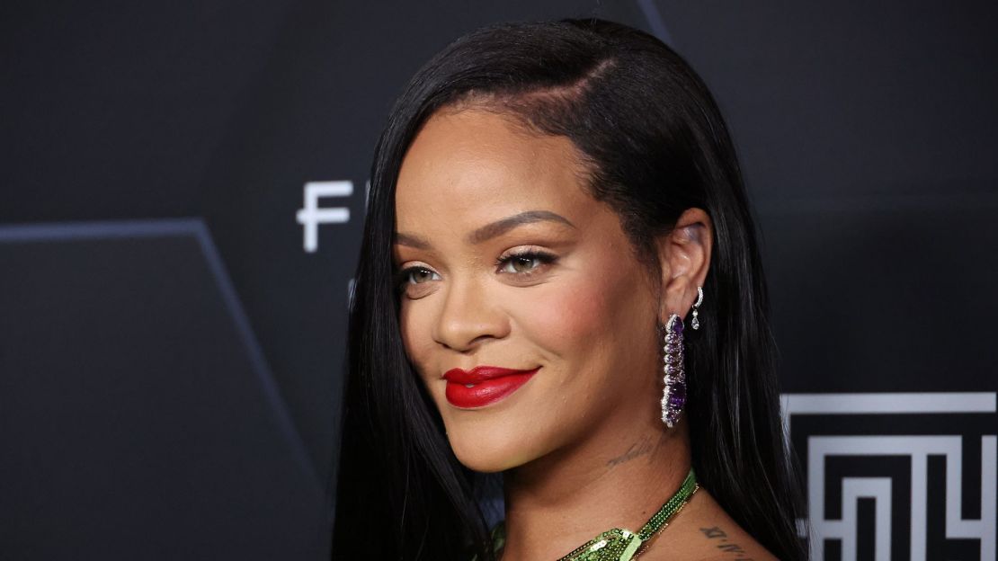 Rihanna, fotografiada el 11 de febrero de 2022 en Los Ángeles. Crédito: Mike Coppola/Getty Images