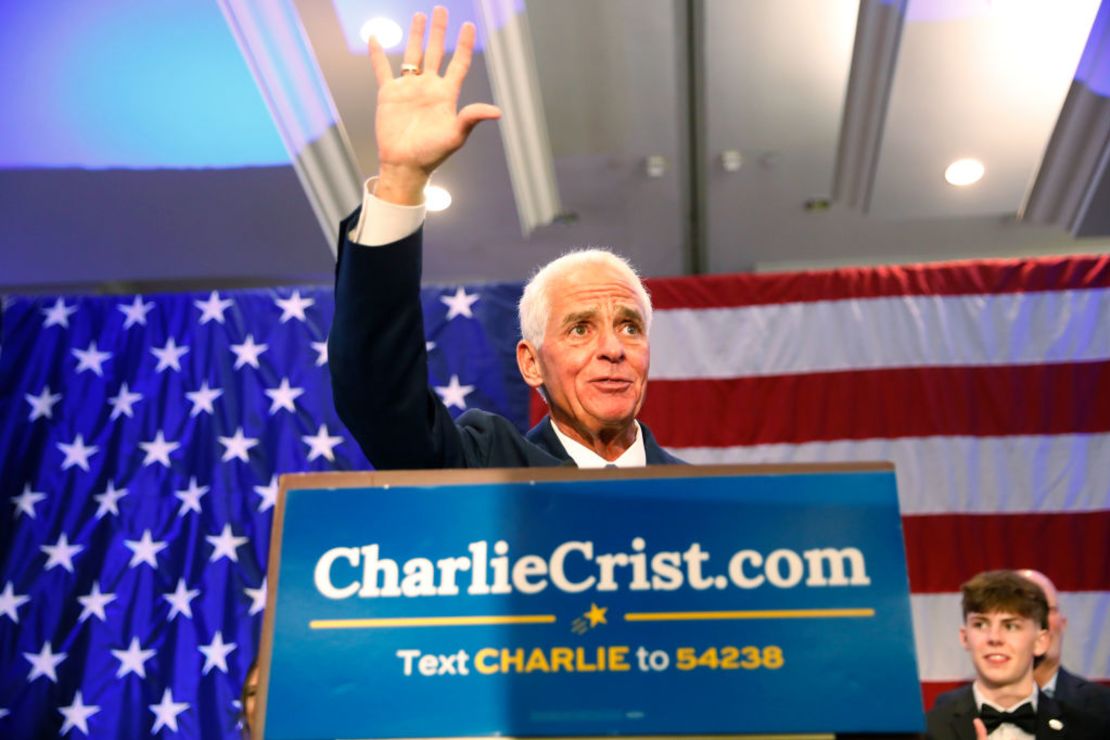 CNNE 1279798 - florida gubernatorial candidate charlie crist holds election night event