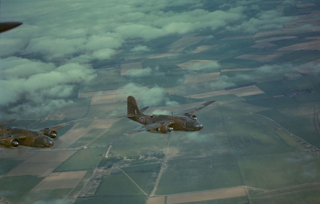 Un bombardero de fabricación estadounidense Douglas Boston, al servicio de la Real Fuerza Aérea en la década de 1940. Es similar al avión de Harold Frederick James.