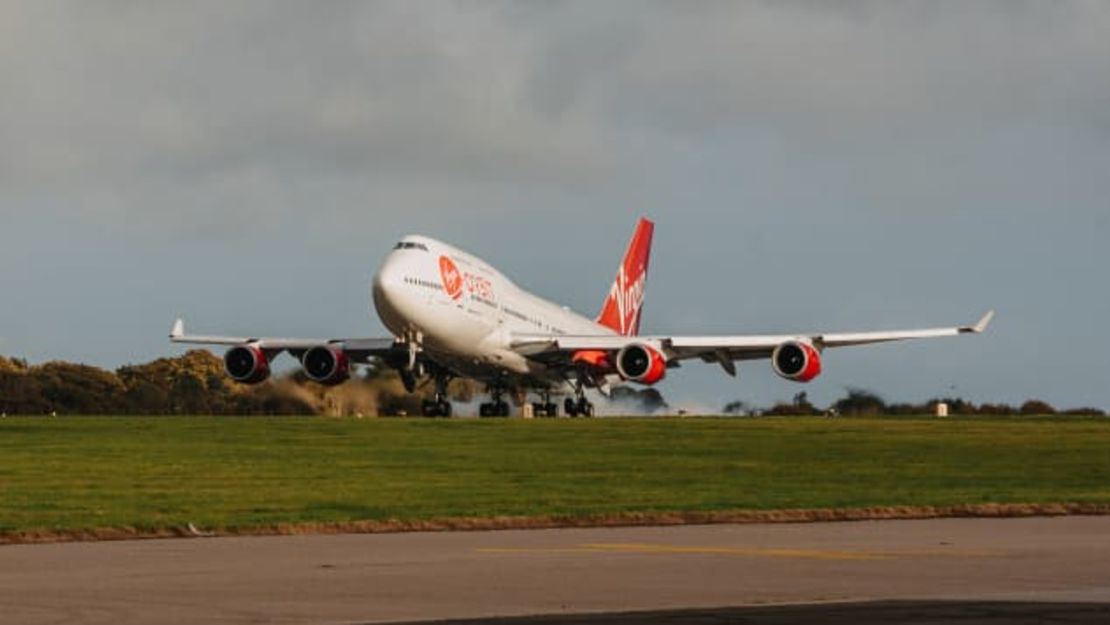 “Cosmic Girl”, un antiguo 747 de Virgin Atlantic, se lanzará desde Cornualles, Reino Unido. Crédito: Órbita de Virgin