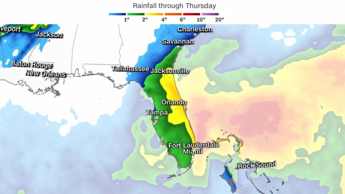 Previsión de lluvias hasta el martes.