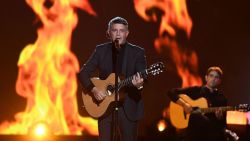 Spaniard musician Alejandro Sanz performs onstage during the Latin Recording Academy Person of the Year gala, honoring Colombian musician Juanes, during the 20th Annual Latin Grammy Awards in Las Vegas, Nevada, on November 13, 2019. (Photo by Valerie MACON / AFP)