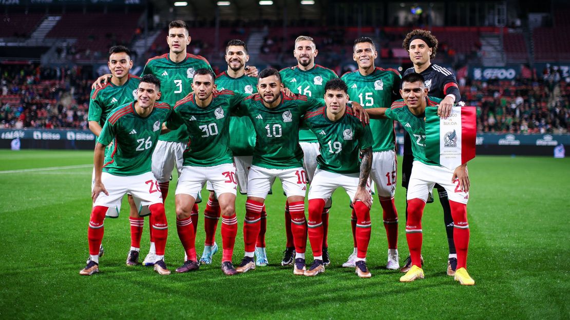 La foto oficial de la selección de México antes del pitazo inicial en el Estadio Montilivi el 16 de noviembre de 2022 en Girona, España.