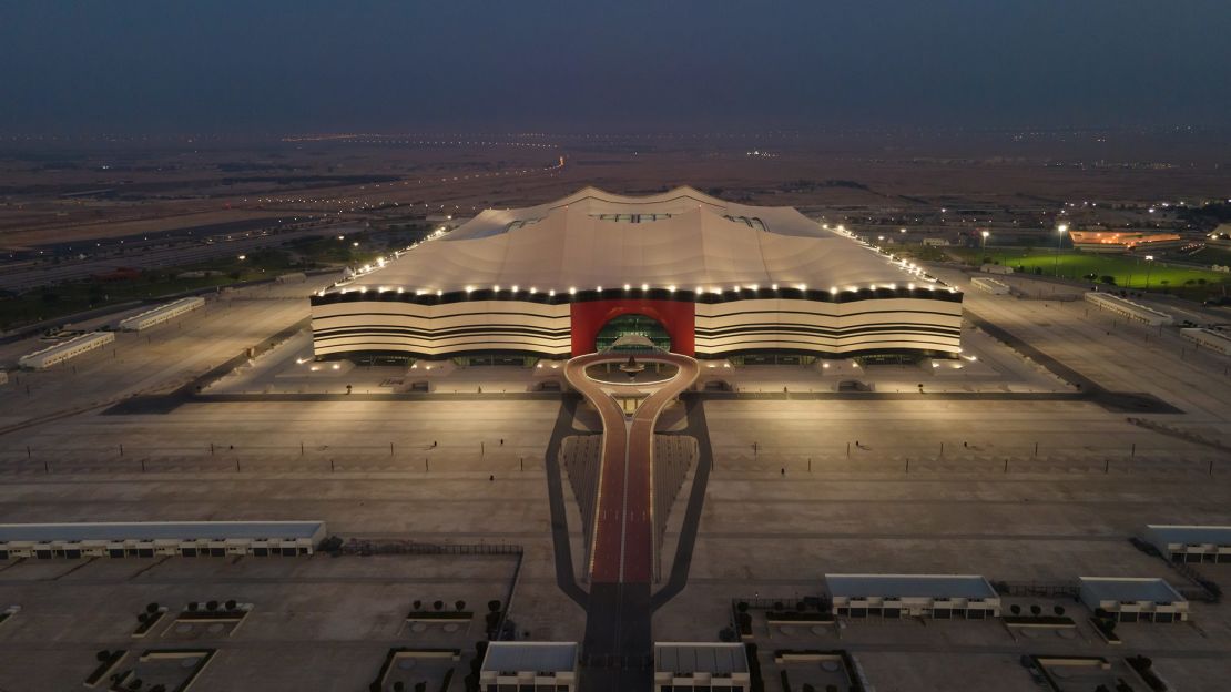 Vista aérea de Al Bayt el 19 de junio de 2022 en Al Khor, Qatar. Crédito: David Ramos/Getty Images