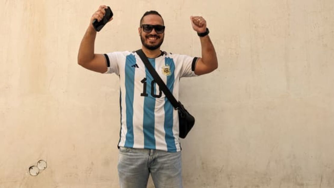 Ali Abbadi, como muchos otros en Doha, apoyará a Argentina en Qatar 2022.