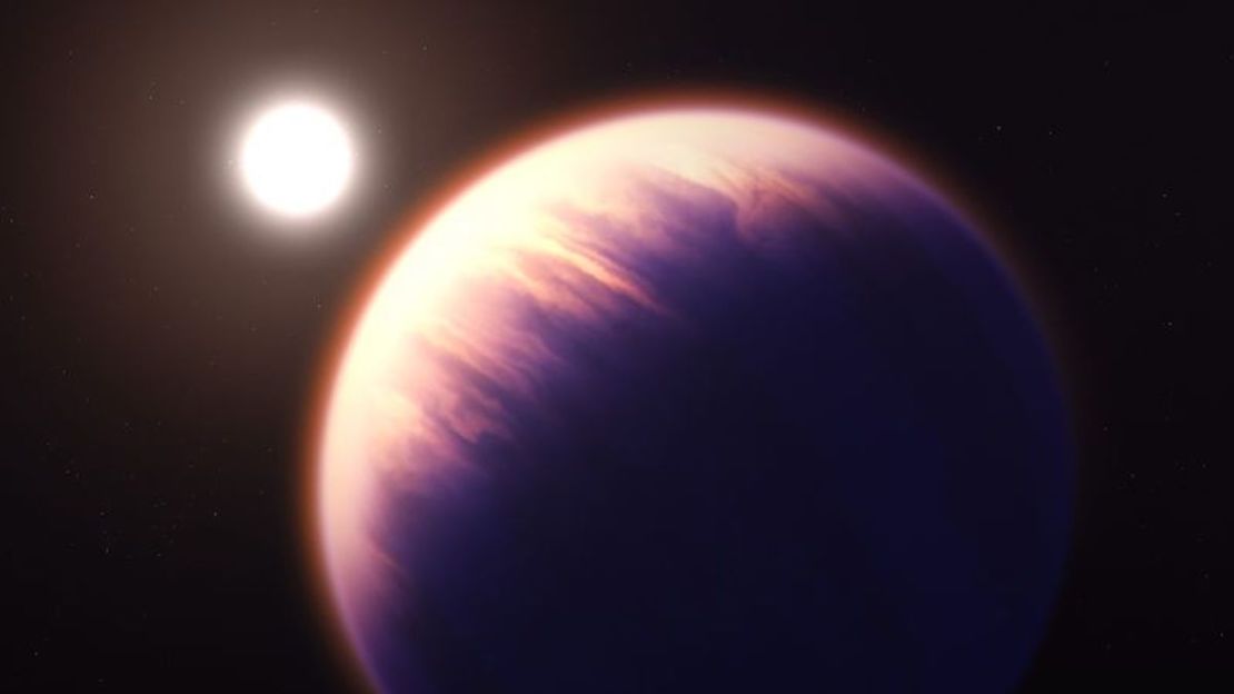 Esta ilustración muestra cómo podría verse el exoplaneta WASP-39 b, según la comprensión actual del planeta.