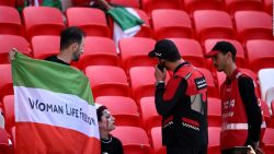 CNNE 1303981 - hinchas de iran apoyan las manifestaciones en su pais durante partido con gales