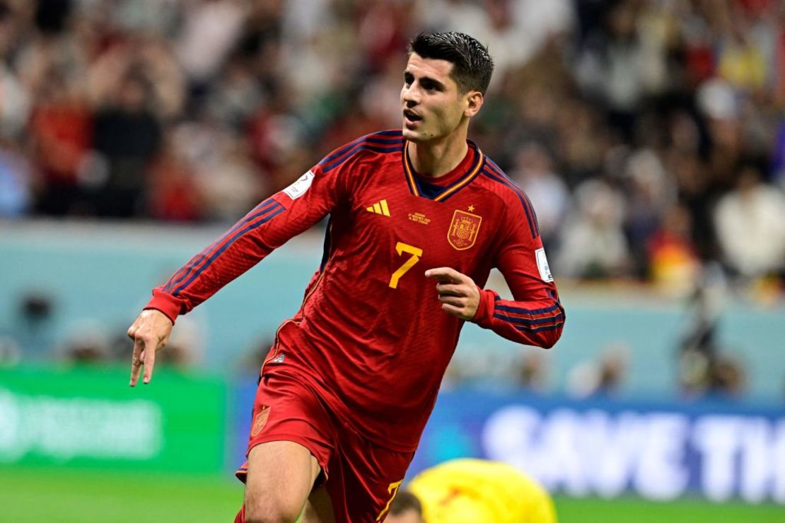 Álvaro Morata marcó el único gol español en este partido. Crédito: JAVIER SORIANO/AFP via Getty Images