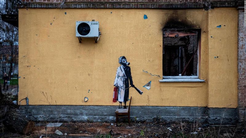 Intentan robar mural de Banksy en Kyiv | CNN