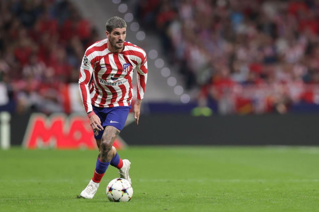 Rodrigo de Paul en un partido del Atletico de Madrid durante un partido de la UEFA Champions League y el Bayer Munich en octubre de 2022.