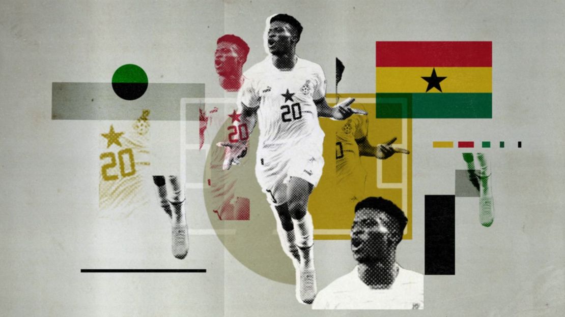 Mohamed Kudus fue la gran estrella de Ghana en la Copa Mundial, al marcar un doblete contra Corea del Sur.