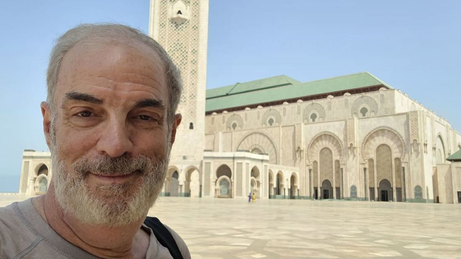 Tim Curran visitó la Mezquita de Hassan II en una excursión de un día a Casablanca Crédito: Tim Curran