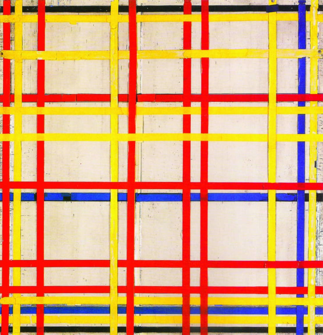 La obra de Piet Mondrian "Ciudad de Nueva York 1(1941)" se colgó al revés en Düsseldorf.