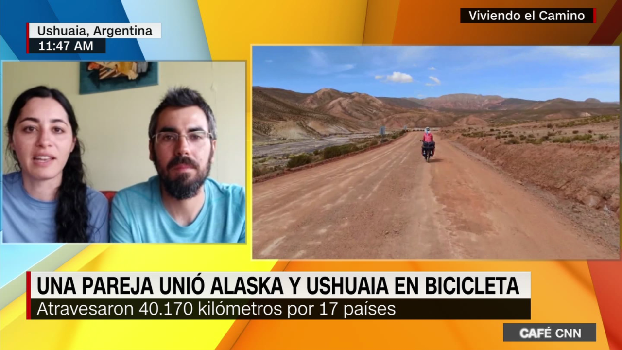 CNNE 1337645 - esta pareja pedaleo desde alaska hasta argentina en bicicleta