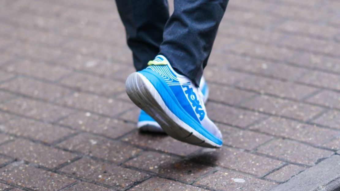 Hoka visto en la Semana de la Moda de Londres. Edward Berthelot/Getty Images