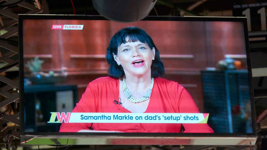 Samantha Markle fotografiada durante una entrevista en ITV en 2018. Crédito: S Meddle/ITV/Shutterstock