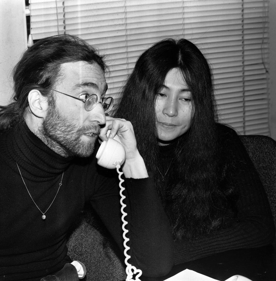 John Lennon y Yoko Ono en 1969.