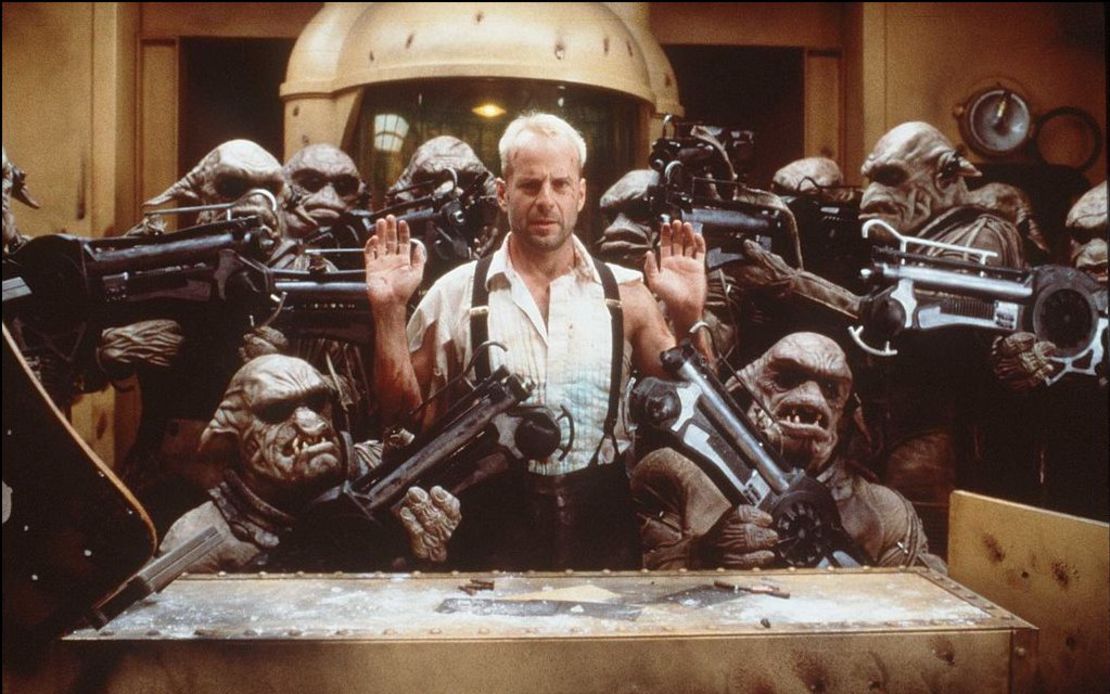 CNNE 1348044 - 1997 bruce willis stars in the new movie "the fifth element"