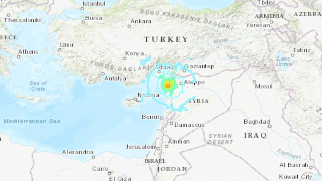 El sismo tuvo su epicentro en el sur de Turquía, cerca de la frontera con Siria.