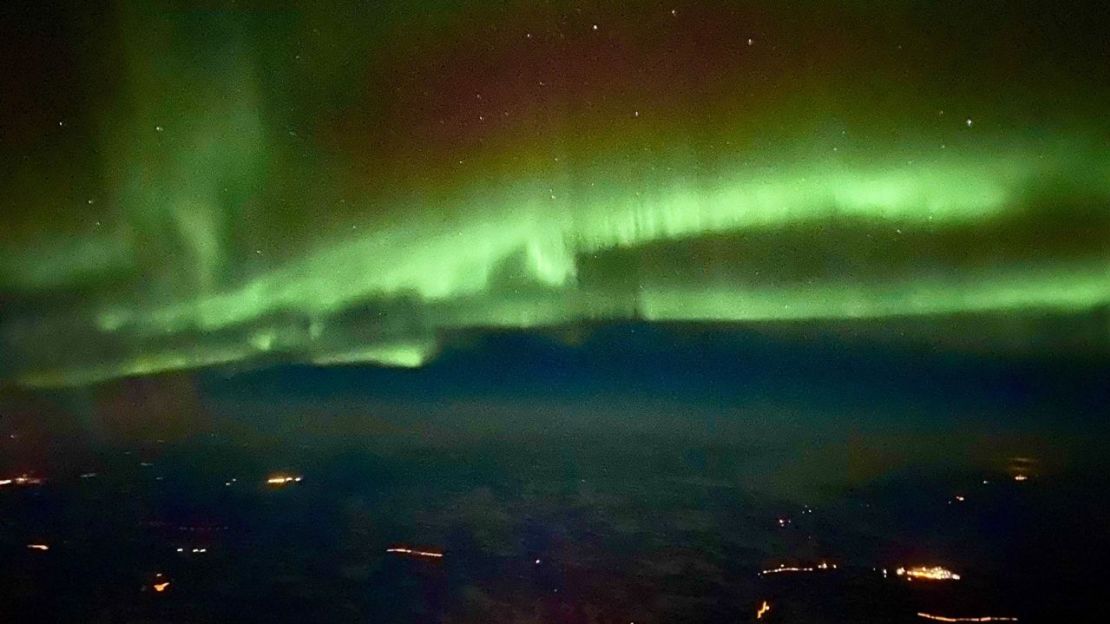 Una foto que tomó el pasajero Tuomo Järvinen en un vuelo reciente de Finnair.