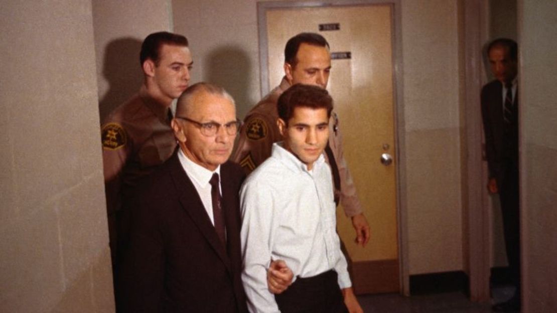 Sirhan Sirhan fue acusado del asesinato del senador Robert F. Kennedy en 1968 en Los Ángeles.