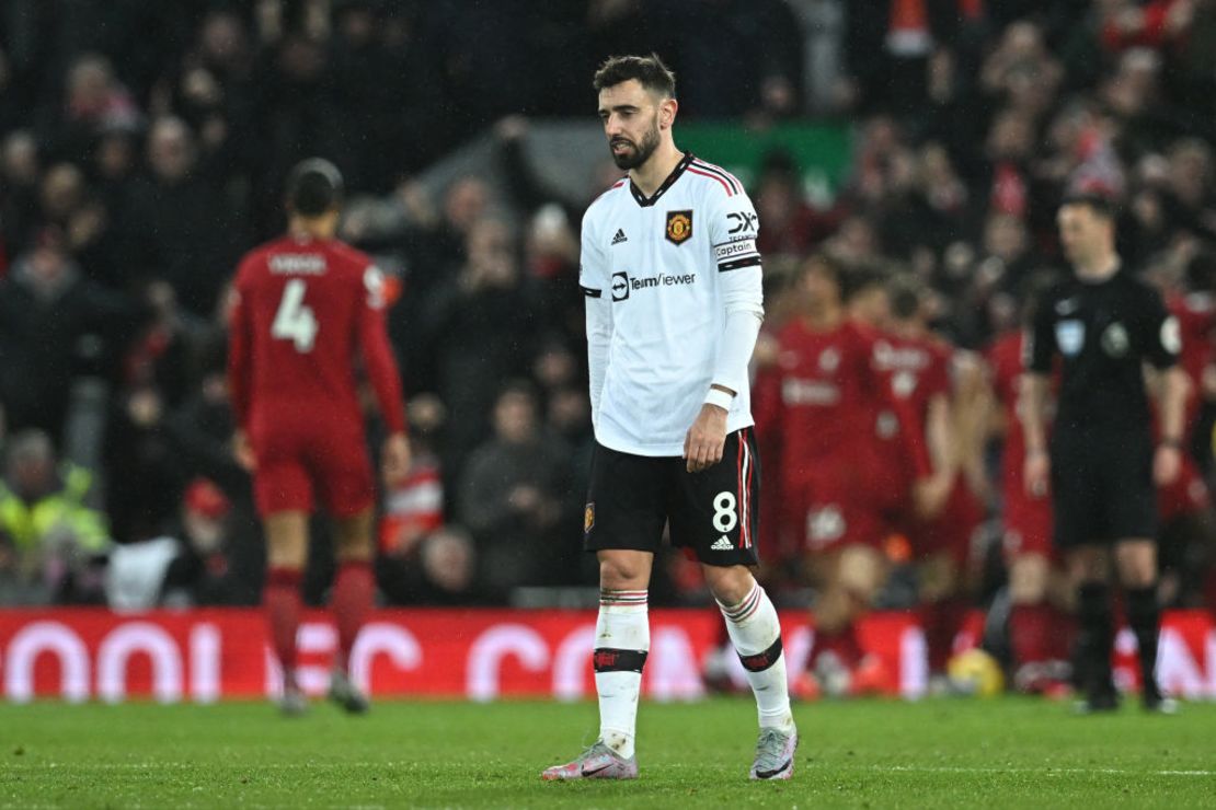 El portugués Bruno Fernandes. Crédito PAUL ELLIS/AFP via Getty Images