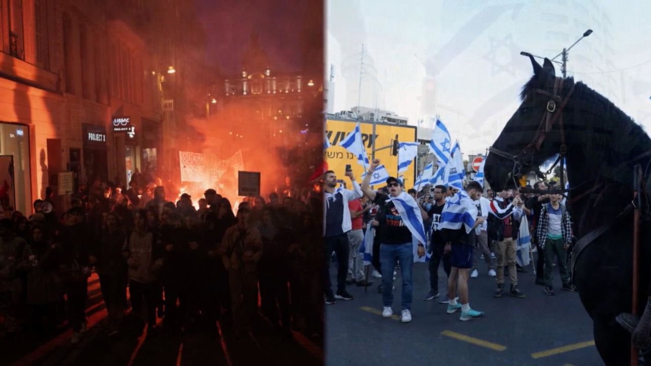 CNNE 1361822 - protestas antigubernamentales en calles de francia e israel