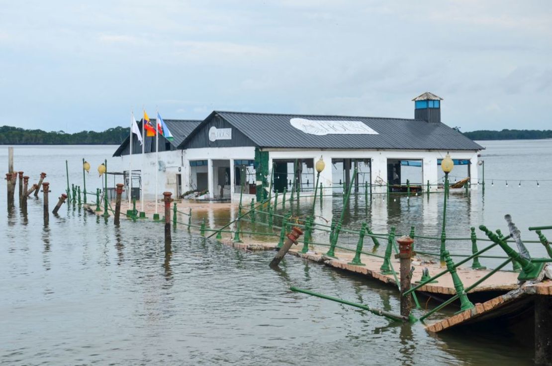 El muelle de Puerto Bolivar, en Machala, Ecuador, tras el sismo. Crédito: ARIEL SUAREZ/AFP via Getty Images