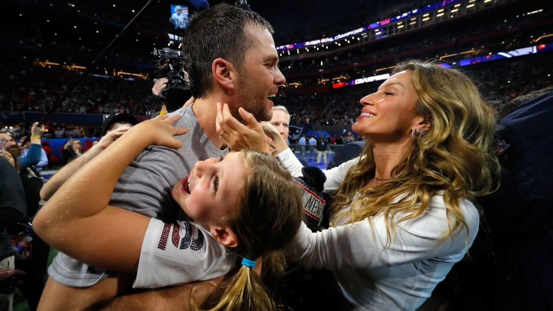 Tom Brady y Gisele Bündchen tras el Super Bowl LIII en 2019.