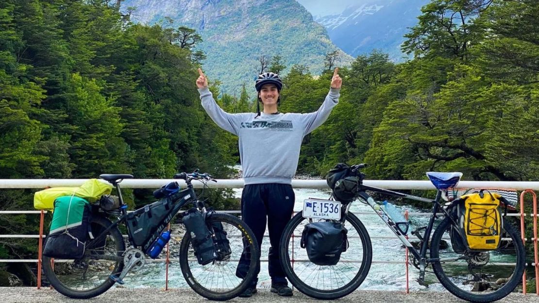 El adolescente había llegado a la carretera Austral de Chile a finales de 2022.Crédito: Liam Garner