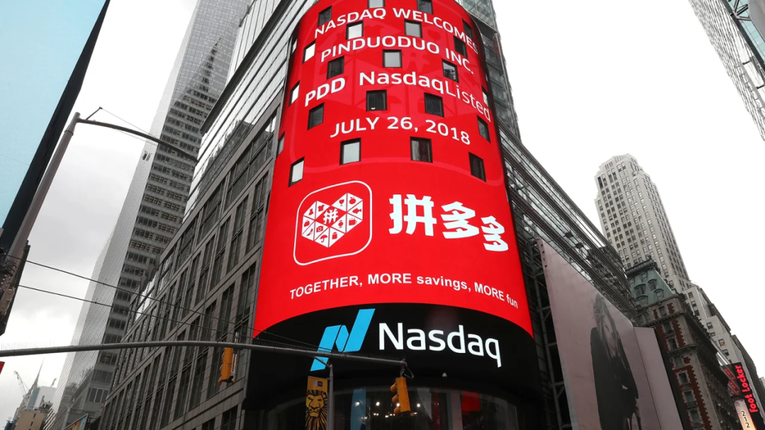 La empresa matriz de Pinduoduo, PDD, cotiza en el Nasdaq de Nueva York.