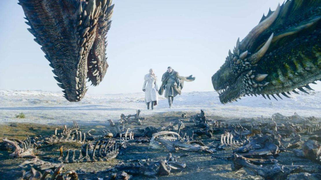 (De izquierda a derecha) Emilia Clarke y Kit Harington en la octava temporada de “Game of Thrones”. Crédito: HBO