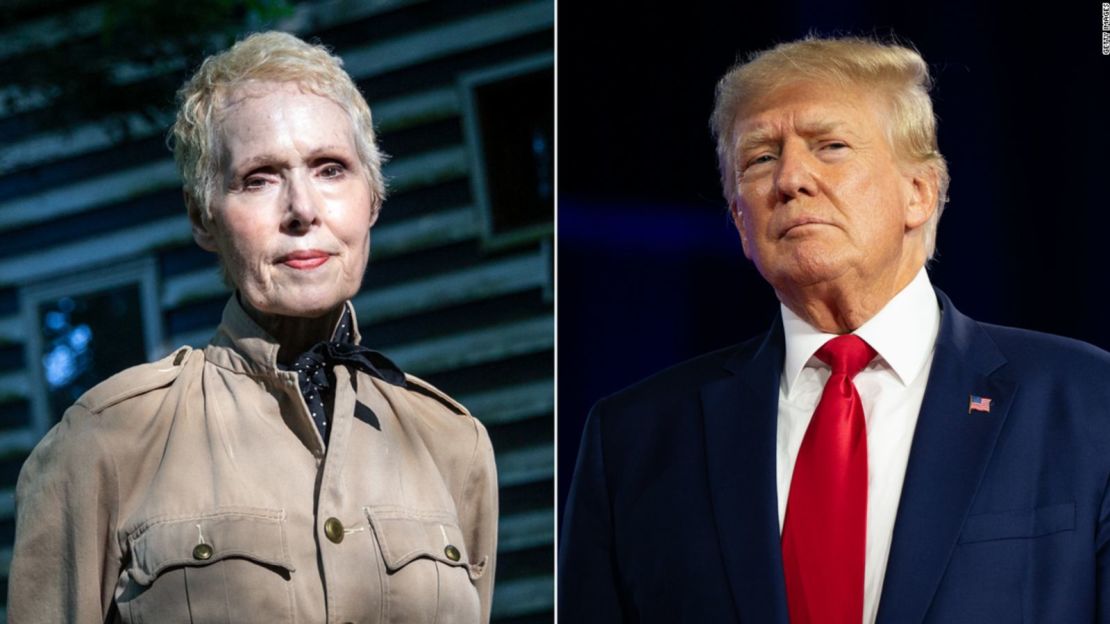 E. Jean Carroll y Donald Trump.