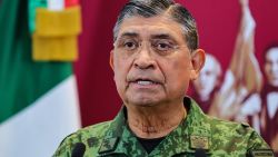 MEXICO CITY, MEXICO - JANUARY 05: Secretary of Defense, Luis Cresencio Sandoval speaks during a press conference to provide details after the arrest of Sinaloa Cartel leader Ovidio "El Ratón" Guzmán López at the Secretariat of Security and Civilian Protection on January 5, 2023 in Mexico City, Mexico. Guzmán was apprehended in Culiacán after having been freed on October 2019 to avoid bigger clashes against armed forces of the cartel during what was called the "culiacanazo".