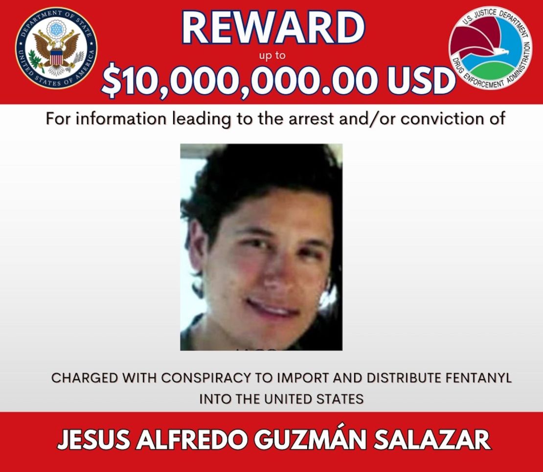 Jesús Alfredo Guzmán Salazar, buscado por la DEA.