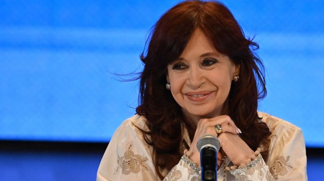 La vicepresidenta Cristina Fernandez de Kirchner durante una reunión del Grupo de Puebla en el Centro Cultural Kirchner (CCK) el 21 de marzo de 2023