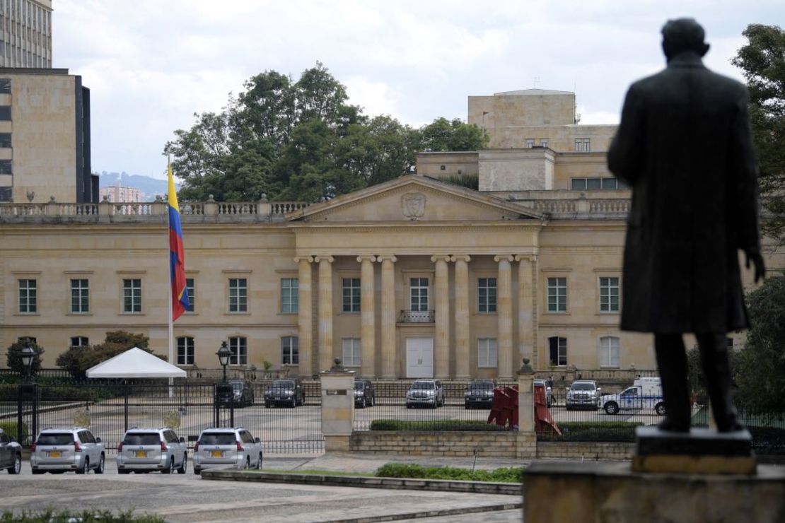 Vista del palacio presidencial de Nariño en Bogotá el 8 de marzo de 2022.