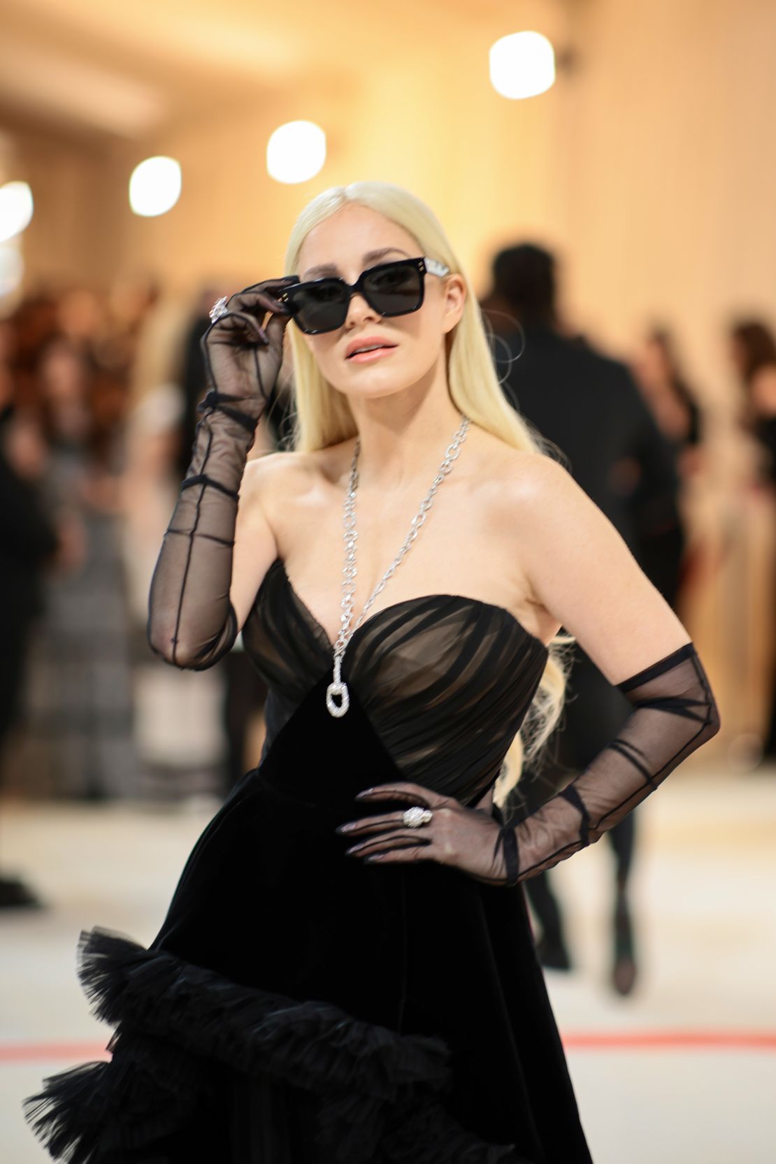 CNNE 1384955 - the 2023 met gala celebrating "karl lagerfeld- a line of beauty" - arrivals