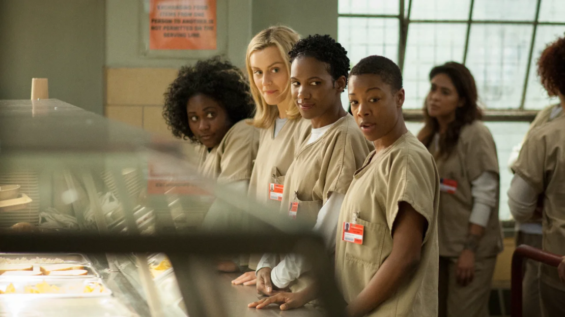 (De izquierda a derecha) Danielle Brooks, Taylor Schilling, Vicky Jeudy y Samira Wiley, en 'Orange is the New Black'.