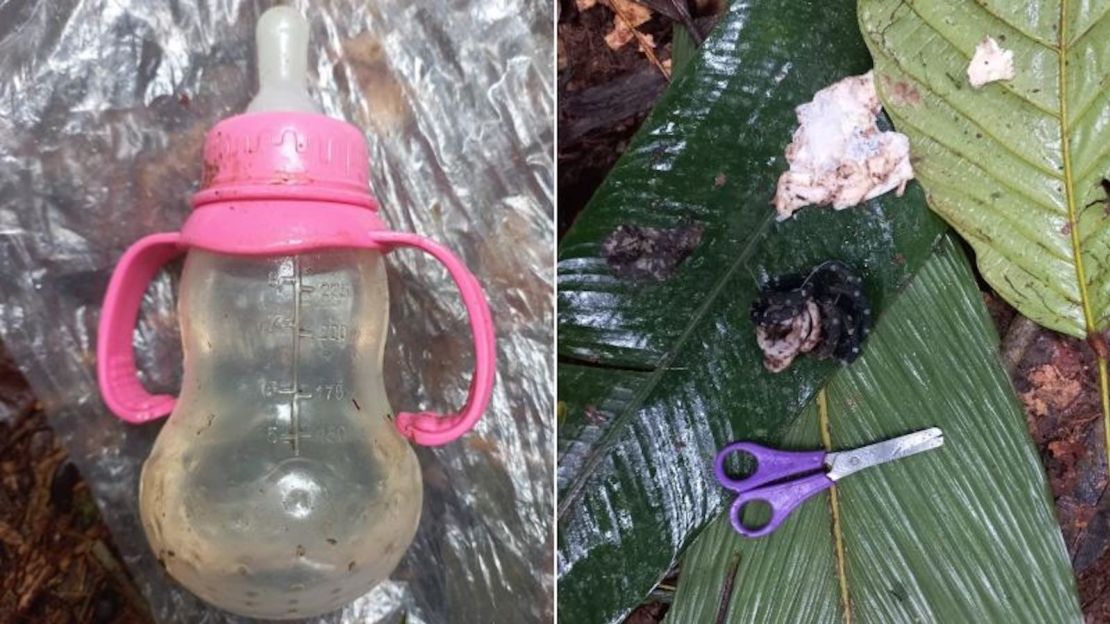 Las autoridades dijeron que siguieron un rastro de objetos pequeños como gomas para el cabello, envoltorios de plástico y biberones en su búsqueda de los niños.